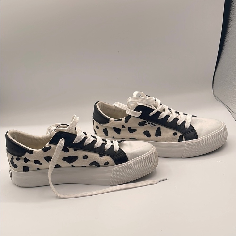 Mudd Black and White Sneakers Classic Checkerboard Design
